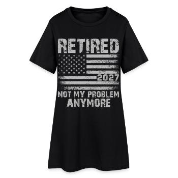 Retraité en 2027, ce n’est plus mon problème - Robe T-shirt Femme - noir - Devant