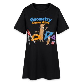 Geometry brought to life - Women’s T-Shirt Dress - black - Front