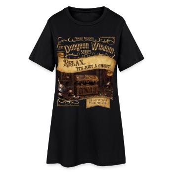 Juste un coffre au trésor - Robe T-shirt Femme - noir - Devant