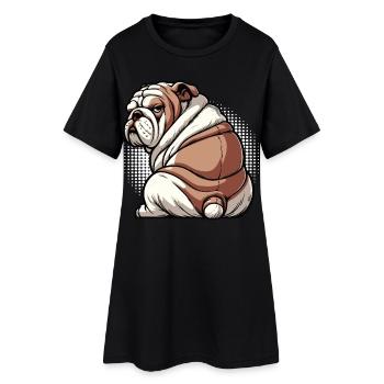 Englische Bulldogge Bully  Bullybesitzer Bullyfan - Frauen T-Shirt-Kleid - Schwarz - Vorne