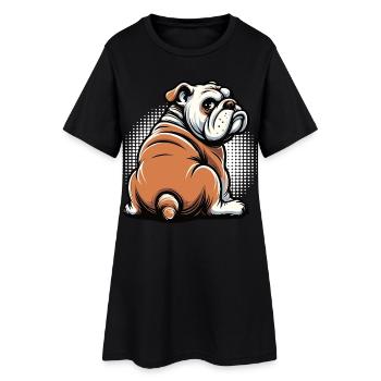 Englische Bulldogge Bully  Bullybesitzer Bullyfan - Frauen T-Shirt-Kleid - Schwarz - Vorne