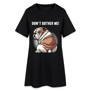 Ne me dérange pas, propriétaire de bulldog anglais - Robe T-shirt Femme - noir - Devant