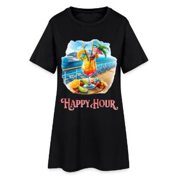 Cruising Into Happy Hour - Women’s T-Shirt Dress - black - Front