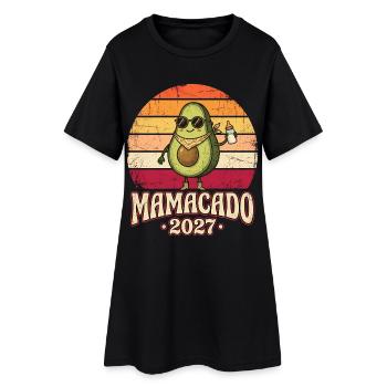 Mamacado 2027 Avocado Mama - Women’s T-Shirt Dress - black - Front