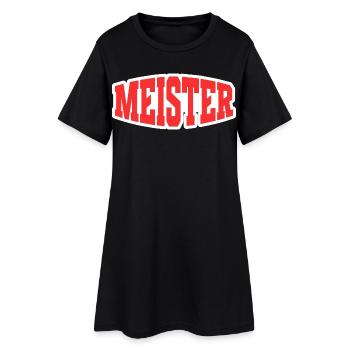 Meister - Frauen T-Shirt-Kleid - Schwarz - Vorne