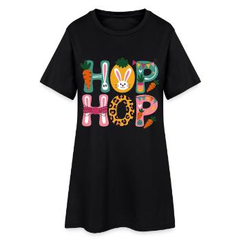 Hip Hop Easter Day - Frauen T-Shirt-Kleid - Schwarz - Vorne