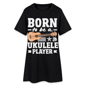 Designs et expressions amusantes de ukulélé - Robe T-shirt Femme - noir - Devant