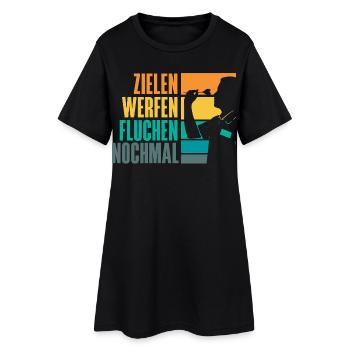 Lustige Darts Sprüche Darts Geschenke - Frauen T-Shirt-Kleid - Schwarz - Vorne