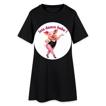Dansons Babe Cochon Danse Figure - Robe T-shirt Femme - noir - Devant