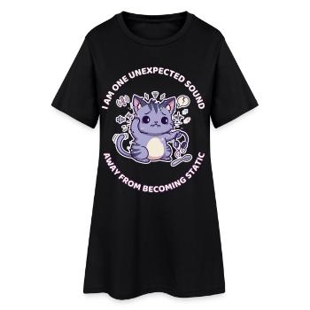 Un son inattendu de devenir statique - Robe T-shirt Femme - noir - Devant