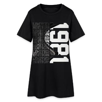 45 JAHRE ALT LIMITED EDITION 1981 45. GEBURTSTAG - Frauen T-Shirt-Kleid - Schwarz - Vorne