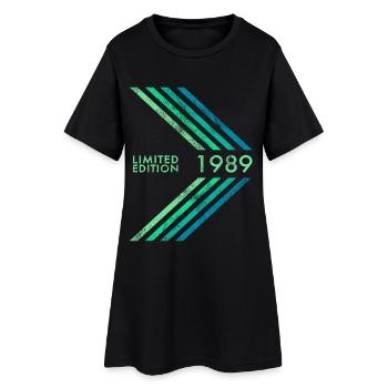 1989 Limited Edition Geburtstag Herren Damen Sport - Frauen T-Shirt-Kleid - Schwarz - Vorne