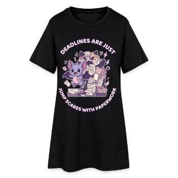 Les échéances sont des sursauts avec la paperasse - Robe T-shirt Femme - noir - Devant