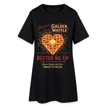 Petit-déjeuner brunch drôle Café Beurre de cacahuète - Robe T-shirt Femme - noir - Devant