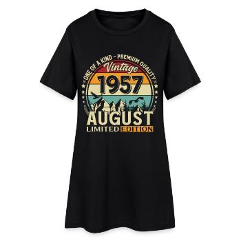 69. Geburtstag Geschenk Mann Original 1957 August - Frauen T-Shirt-Kleid - Schwarz - Vorne