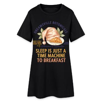 Petit-déjeuner Brunch drôle Café Amoureux de la nourriture Bacon - Robe T-shirt Femme - noir - Devant