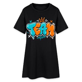 Équipe - Robe T-shirt Femme - noir - Devant