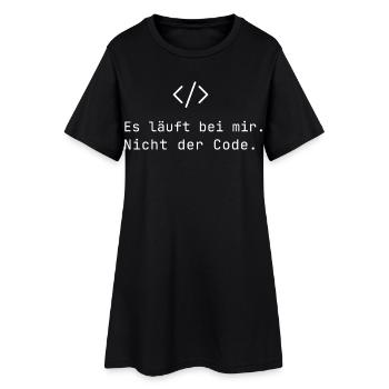 Es läuft bei mir Nicht der Code IT Humor Nerds - Frauen T-Shirt-Kleid - Schwarz - Vorne