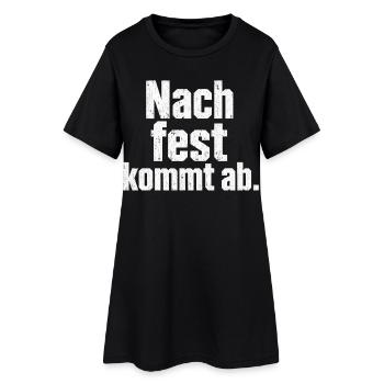 Schrauber Spruch Nach fest kommt ab Handwerker - Frauen T-Shirt-Kleid - Schwarz - Vorne
