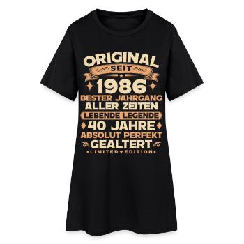 Original 1986 Jahrgang Legende 40. Geburtstag - Frauen T-Shirt-Kleid - Schwarz - Vorne