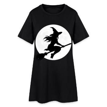 Cadeau du costume d’Halloween de la Sorcière Balai-Sorcière - Robe T-shirt Femme - noir - Devant