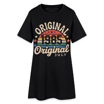 Originaler Retro-Vintage-Geburtstag im Juli 1985 - Frauen T-Shirt-Kleid - Schwarz - Vorne