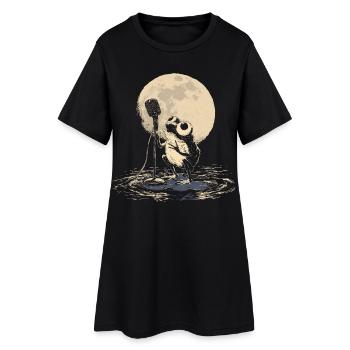 Grenouille chanteuse Chanteuse Musique Amphibien - Robe T-shirt Femme - noir - Devant