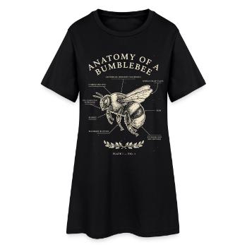 Motif anatomique des bourdons - Robe T-shirt Femme - noir - Devant