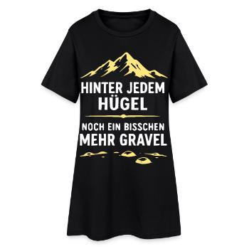 Hinter jedem Hügel Gravel - Frauen T-Shirt-Kleid - Schwarz - Vorne