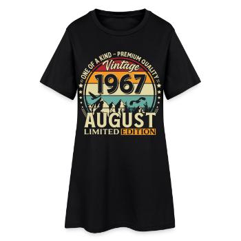 59e anniversaire cadeau Mari Original 1967 août - Robe T-shirt Femme - noir - Devant