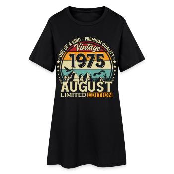 Cadeau du 51e anniversaire Mari Original août 1975 - Robe T-shirt Femme - noir - Devant