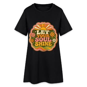 Laissez votre âme briller - Robe T-shirt Femme - noir - Devant