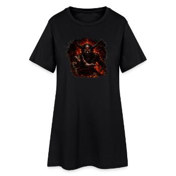 Infernal Demon – Hellfire Horror | Dark Fantasy - Women’s T-Shirt Dress - black - Front