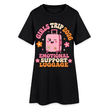 Voyage entre filles 2026 Valises de soutien émotionnel - Robe T-shirt Femme - noir - Devant