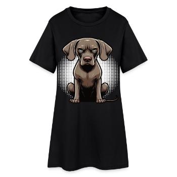 Weimaraner Weimaranerbesitzer Weimaranerliebhaber - Frauen T-Shirt-Kleid - Schwarz - Vorne