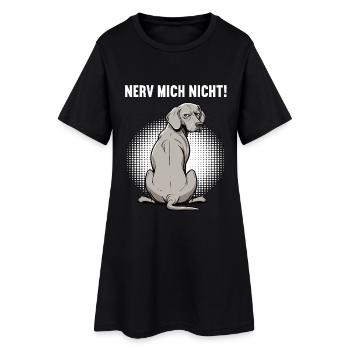 Nerv Mich Nicht Weimaraner Weimaranerbesitzer  - Frauen T-Shirt-Kleid - Schwarz - Vorne