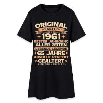 Original 1961 Jahrgang Legende 65. Geburtstag - Frauen T-Shirt-Kleid - Schwarz - Vorne