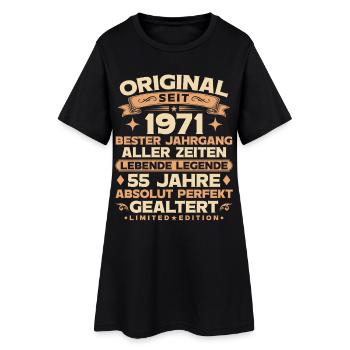 Original 1971 Jahrgang Legende 55. Geburtstag - Frauen T-Shirt-Kleid - Schwarz - Vorne