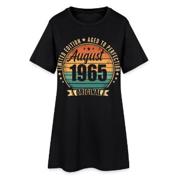 Août 1965 Anniversaire Édition Limitée Vintage - Robe T-shirt Femme - noir - Devant