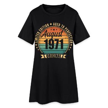 August 1971 Anniversary Limited Edition Vintage - Women’s T-Shirt Dress - black - Front
