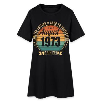 Août 1973 Anniversaire Édition Limitée Vintage - Robe T-shirt Femme - noir - Devant