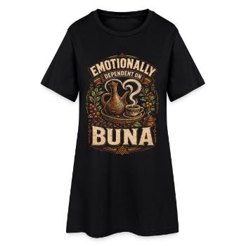 Ethiopia Ethiopian Ethiopian Dependent On Buna - Women’s T-Shirt Dress - black - Front