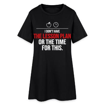 Pas le temps pour ce plan de cours - Robe T-shirt Femme - noir - Devant
