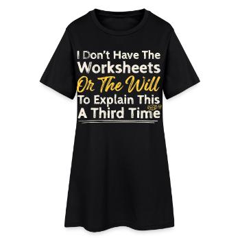 Je n’ai pas la citation des fiches d’exercices - Robe T-shirt Femme - noir - Devant