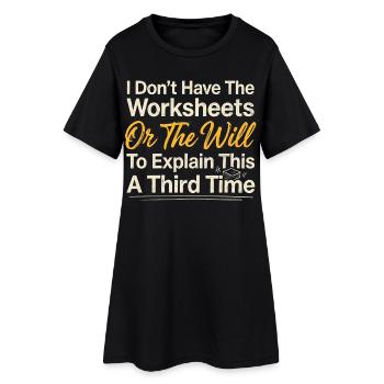 Pas de fiches d’exercices, pas de chemise testamentaire - Robe T-shirt Femme - noir - Devant