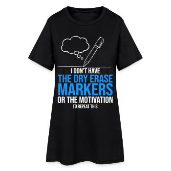 Motivation du marqueur effaçable à sec - Robe T-shirt Femme - noir - Devant