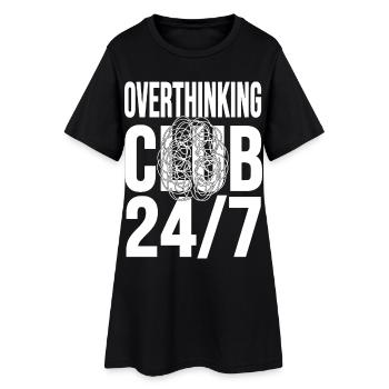 Club de la surpensée 24h/24 et 7j/7 du chaos mental - Robe T-shirt Femme - noir - Devant