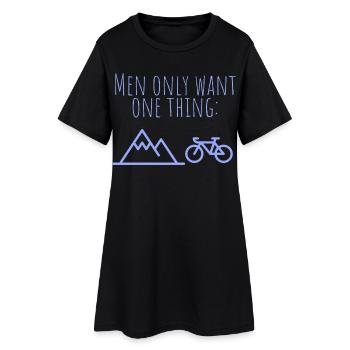 Une seule chose : la montagne et le vélo - Robe T-shirt Femme - noir - Devant