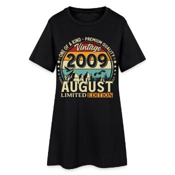 17. Geburtstag Geschenk Mann Original 2009 August - Frauen T-Shirt-Kleid - Schwarz - Vorne