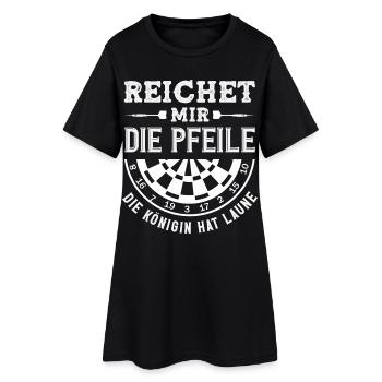 Lustige Darts Sprüche Darts Geschenke - Frauen T-Shirt-Kleid - Schwarz - Vorne